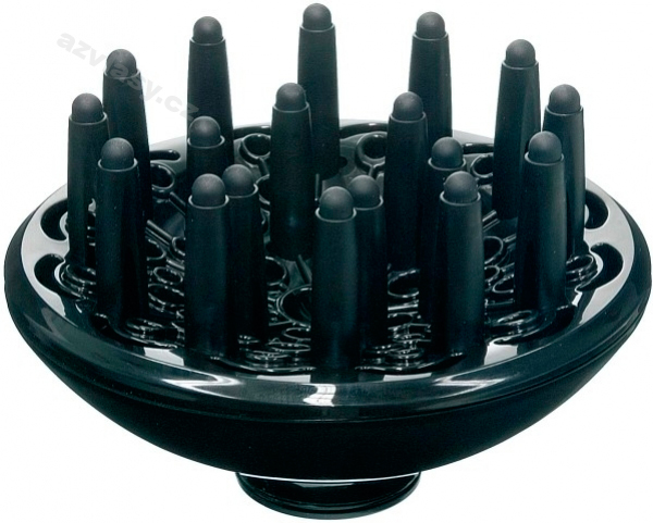 Le modèle avec les doigts arrondis aux extrémités, ayant un support en forme de coussinets, permet de sécher doucement les cheveux sur toute la longueur